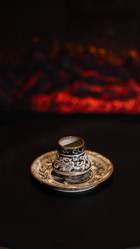 Oriental Aesthetics shiciji Carved loong and Phoenix Pattern Blue and White Porcelain Handmade Coffee Gyro Cup Jingdezhen Handmade Underglaze Color 245ml