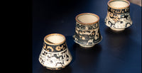 Oriental Aesthetics shiciji Carved loong and Phoenix Pattern Blue and White Porcelain Handmade Coffee Gyro Cup Jingdezhen Handmade Underglaze Color 245ml
